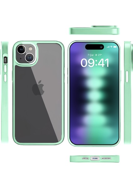 iPhone 15 Plus New Air Bumper Kılıf Light Green