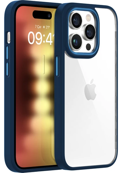 iPhone 15 Pro New Air Bumper Kılıf Blue