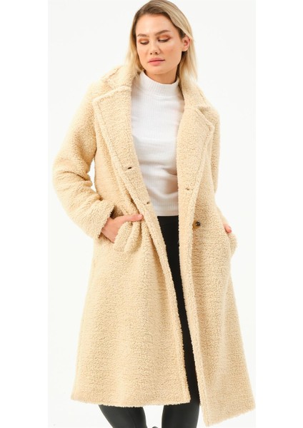 Z6775 Dewberry Bayan Palto-Bej fırsatları