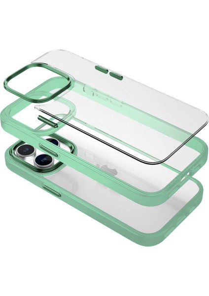 Buff iPhone 15 Pro New Air Bumper Kılıf Light Green