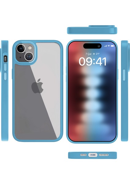 Buff iPhone 15 New Air Bumper Kılıf Sierra Blue modelleri