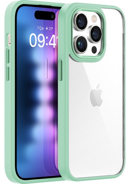 Buff iPhone 15 Pro Max New Air Bumper Kılıf Light Green