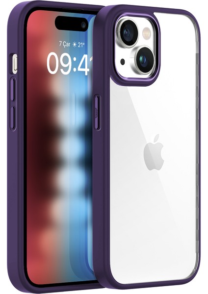 Buff iPhone 15 New Air Bumper Kılıf Purple