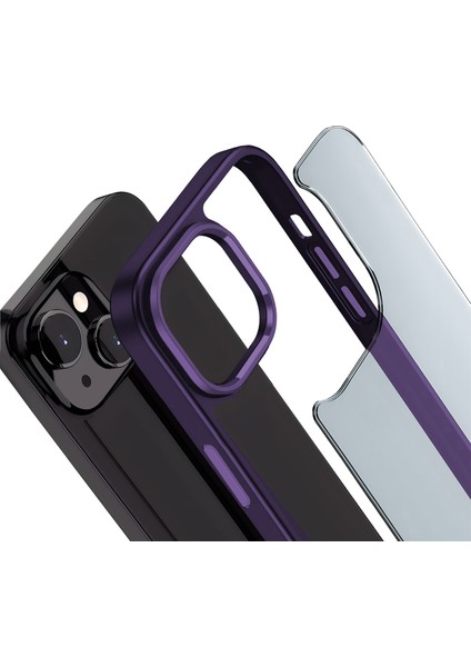 Buff iPhone 15 New Air Bumper Kılıf Purple