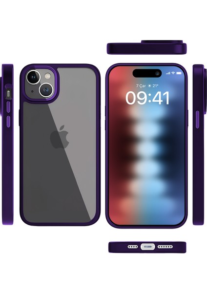Buff iPhone 15 New Air Bumper Kılıf Purple