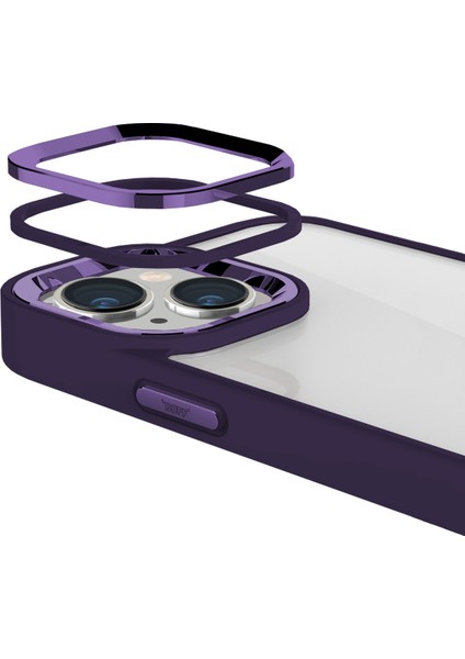 Buff iPhone 15 New Air Bumper Kılıf Purple