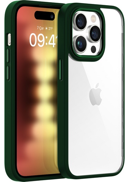 iPhone 15 Pro New Air Bumper Kılıf Green