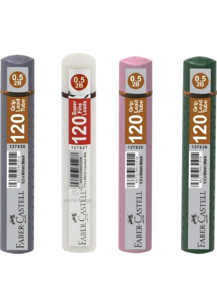 Faber Castell Grıp Min 2b 60 mm Kalem Ucu 120 Li 0.5 4 Adet Yeni Renkler
