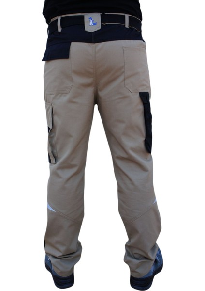 Iş Pantolonu Roma Model Diz Destekli 6 Cepli Bej Siyah indirimleri