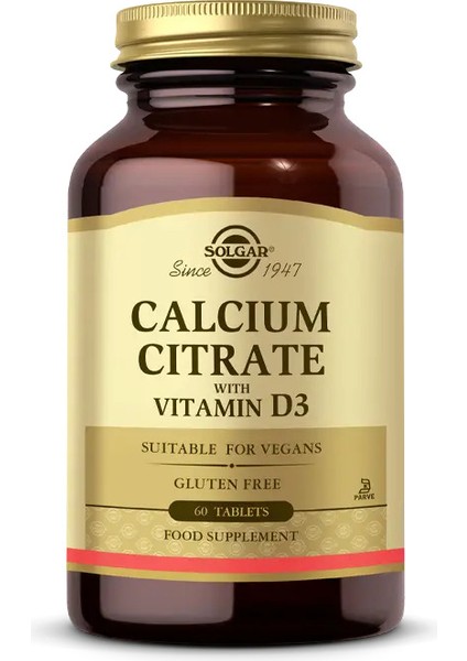 Calcium Citrate With Vitamin D3 60 Tablet