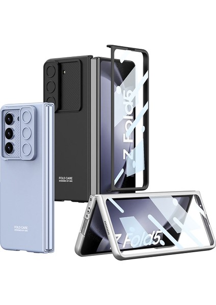 Samsung Galaxy Z Fold 5 Kılıf Sürgülü Kamera Lens Koruyuculu 360 Tam Korumalı Kıpta Kapak modelleri