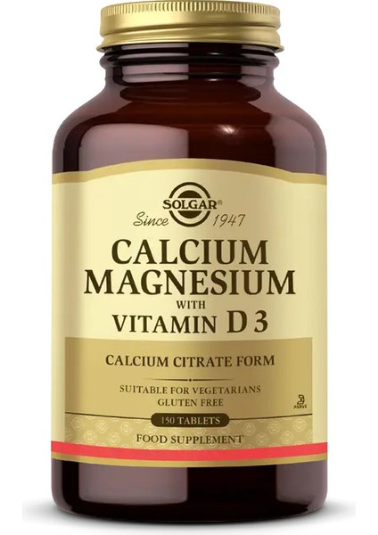 Calcium Magnesium Vitamin D3 150 Tablet