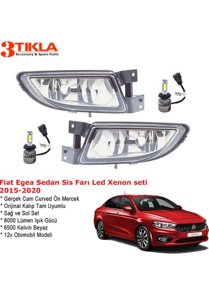 Fiat Egea Sedan 2015 Sis Farı Takımı Led Xenon Set