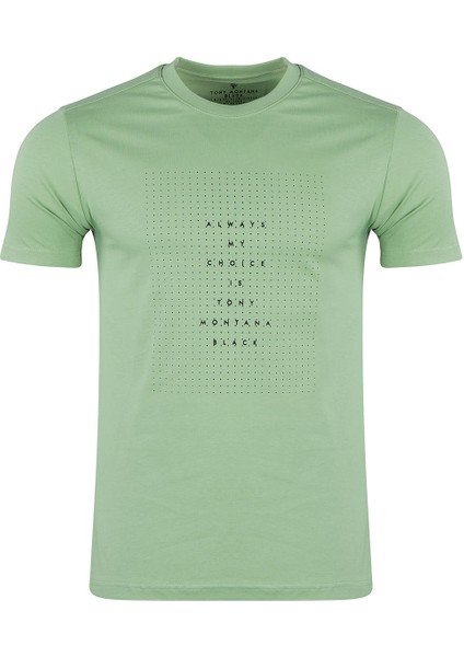 Oversize Bisiklet Yaka Pamuk Kısa Kollu Penye T-Shirt-000TONYM52172
