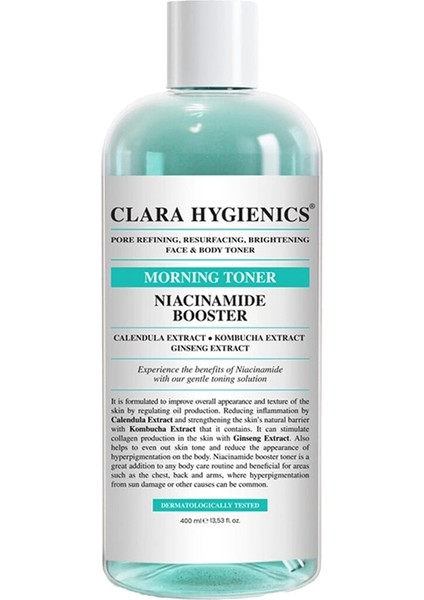 Hygienics Niacinamide Booster Aydınlatıcı Etkili Vegan YüzVücut Gündüz Tonik 400 Ml