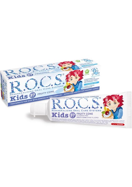 Kids 3-7 Yaş Florürsüz Diş Macunu Meyve Külahı Tadında (1 X 45 G)