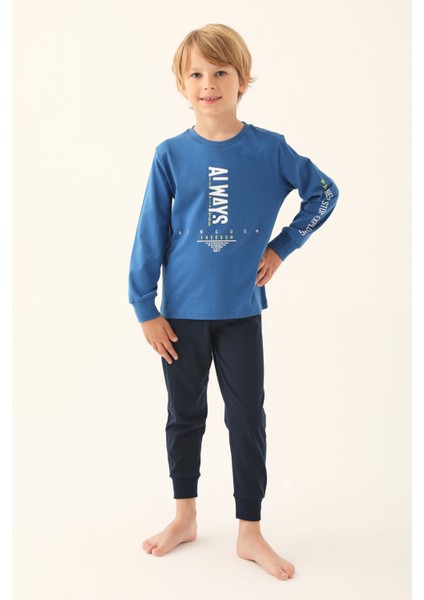 3225 Erkek Çocuk Uzun Kol Pijama Takım