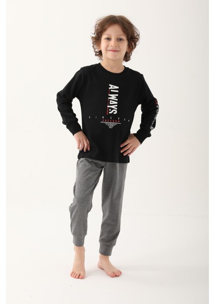 3225 Erkek Çocuk Uzun Kol Pijama Takım