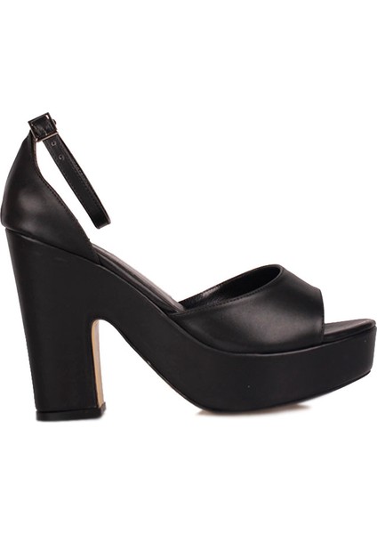111098 014 Kadın Siyah Büyük & Küçük Numara Platform Ayakkabı