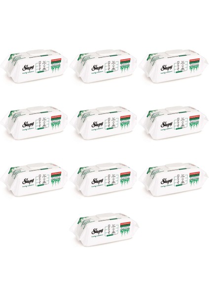 Easy Clean Sirke Karbonat Beyaz Sabun Katkılı Yüzey Temizlik Islak Havlusu 100'lü 10 Paket