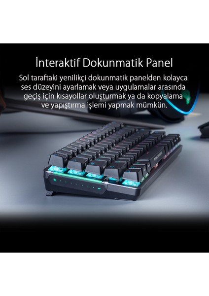 Rog Falchion Nx Red Switch Türkçe Rgb Mekanik Kablosuz Tkl Gaming Klavye