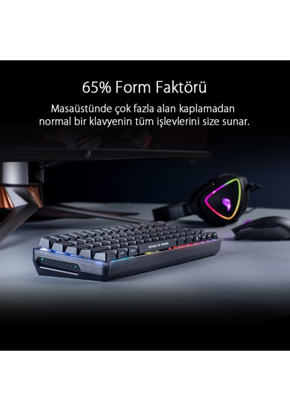 Rog Falchion Nx Red Switch Türkçe Rgb Mekanik Kablosuz Tkl Gaming Klavye