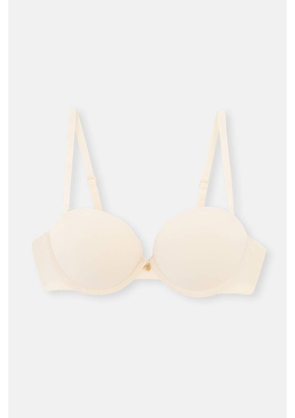 Ekru 1080KC Lily Straplez Push-Up Destekli Sütyen