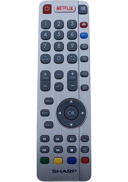 Sharp Aquos Akıllı LED Tv Netflix Youtube Tv Tuşlu LC-49CUG8052K Uzaktan Kumanda (Orjinal Ürün)