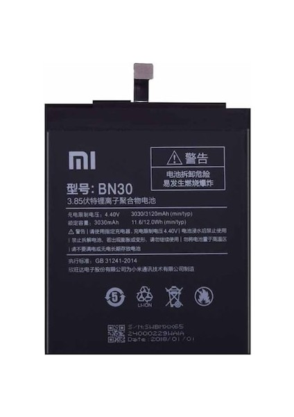 Xiaomi Redmi Note 4A BN30 Batarya Pil