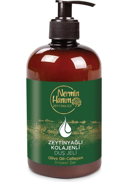 Nermin Hanım Zeytinliği Zeytinyağlı Kolajenli Duş Jeli 500 ml