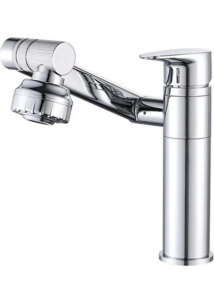 Yeni Modern Tasarım Robotik Hareketli Döner Lavabo Evye Bataryası Musluk Krom