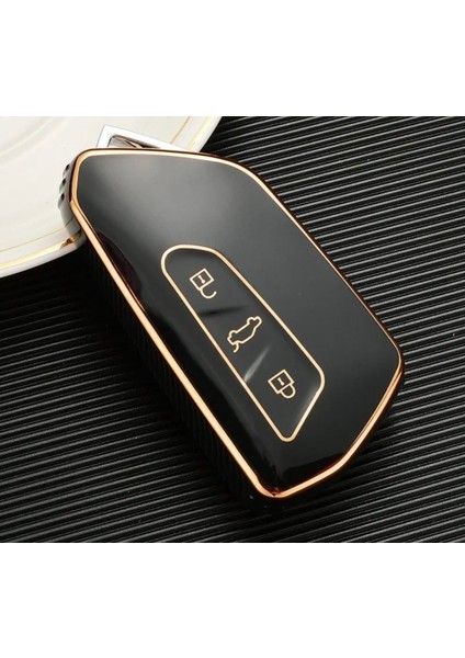 Volkswagen Golf 8 Anahtar Kılıfı Gold Siyah Renk