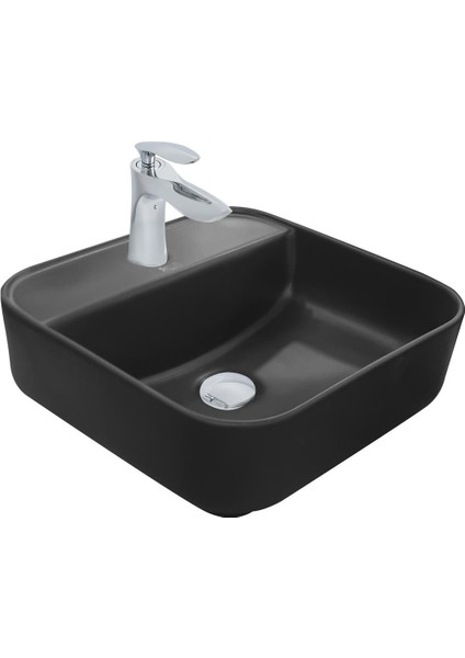 Anka Matt Black Small Çanak Lavabo