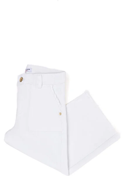 U.S. Polo Assn. Kız Çocuk Beyaz Kanvas / Chino Pantolon 50264079-VR013