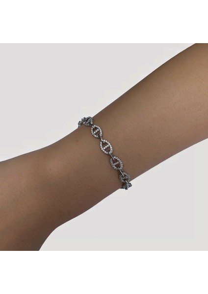 Bayan Monaco Gemici Bileklik Rodyum fiyatları