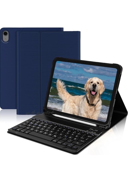 Apple Ipad Air 4 ve 5 Nesil 10.9 Inç Tablet Klavyeli Kılıf Bluetoot Özellikli Kalem Bölmeli Standlı Manyetik Klavye