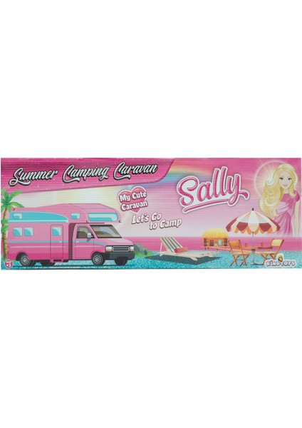 Sally Karavan Kamp Seri̇si̇ Fi̇gürlü Oyun Seti̇ Koyu Pembe