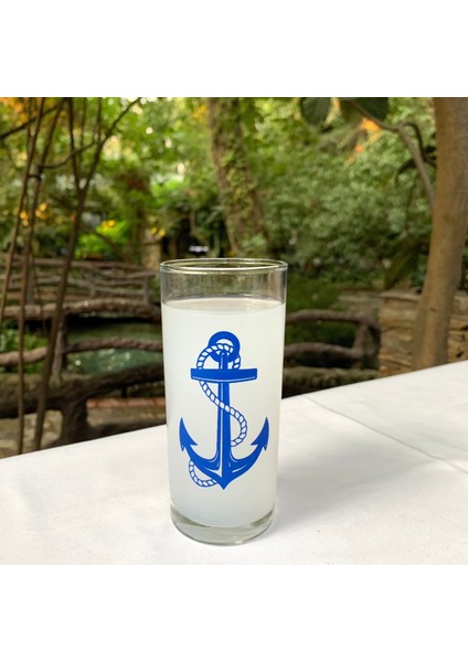 Sailor / Çapa Baskılı Paşabahçe Rakı Kadehi - 6 Adet