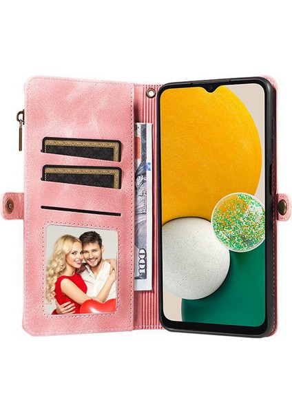 Samsung Galaxy A13 5g / A04S 4g Fermuarı Cep Cüzdan Stand Deri Telefon Kılıfı (Yurt Dışından)