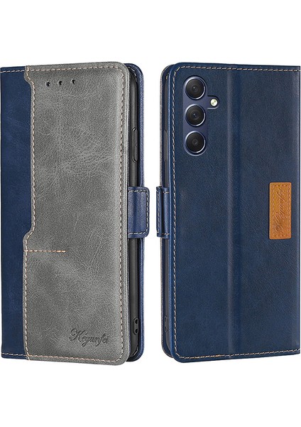 Samsung Galaxy M54 5g / F54 5g Cüzdan Kılıfı Flip Stand Contrast Renk Tpu+Pu Deri Telefon Kapağı (Yurt Dışından)