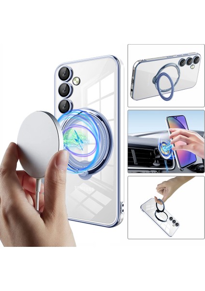 Samsung Galaxy A54 5g Pc+Tpu Rotasyon Kickstand Cover Telefon Kılıfı Magsafe ile Uyumlu (Yurt Dışından)
