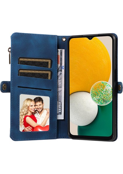 Samsung Galaxy A13 5g / A04S 4g Fermuarı Cep Cüzdan Stand Deri Telefon Kılıfı (Yurt Dışından)