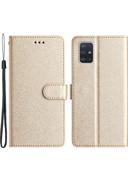 Samsung Galaxy A71 4g SM-A715 Scratch-Para Kanıt Deri Telefon Cüzdan Stand Kapağı Ipek Doku Kılıfı (Yurt Dışından)