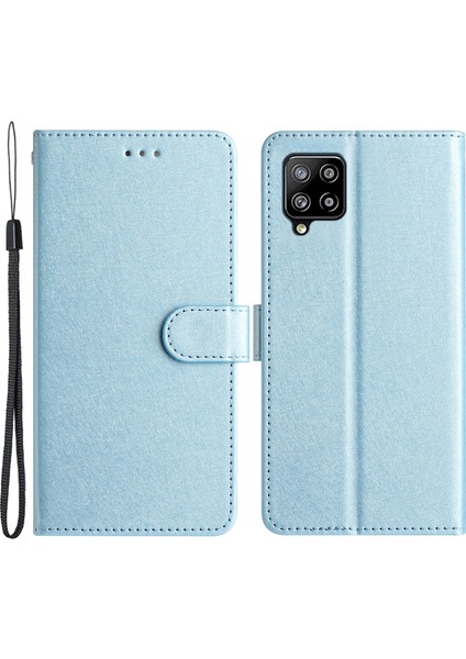 Samsung Galaxy A22 4g Pu Deri Telefon Cüzdan Stand El El Kayışı Ipek Doku Çanta (Yurt Dışından)