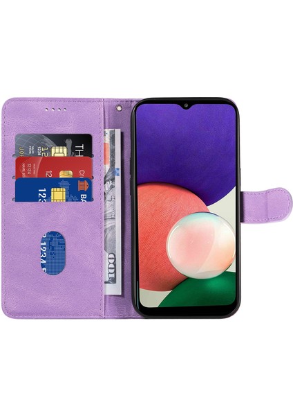 Samsung Galaxy A52 / A52S 5g Toz Geçirmez Baskılı Tasarım Telefon Kapağı Pu Deri Stand Cüzdan Kılıfı (Yurt Dışından)