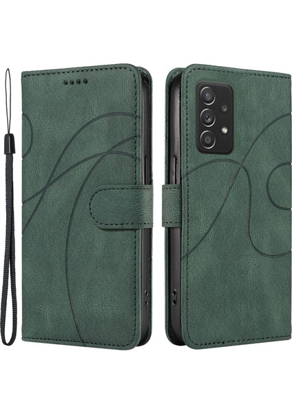 Samsung Galaxy A52 / A52S 5g Toz Geçirmez Baskılı Tasarım Telefon Kapağı Pu Deri Stand Cüzdan Kılıfı (Yurt Dışından)