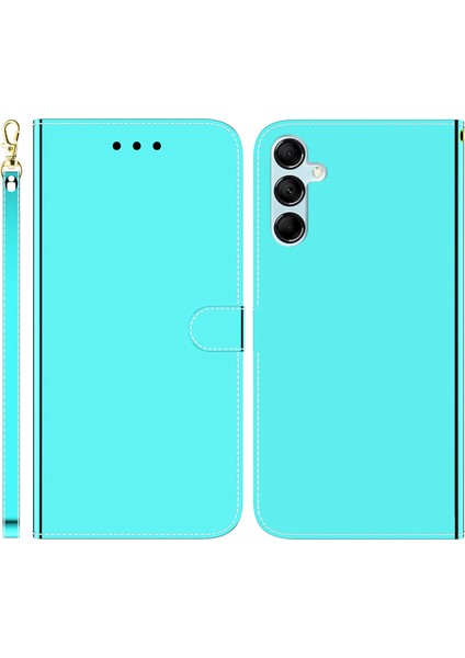 Samsung Galaxy M54 5g / F54 5g Pu Deri Stand Kılıfı Ayna Benzeri Yüzey Telefon Cüzdan Kapağı (Yurt Dışından)