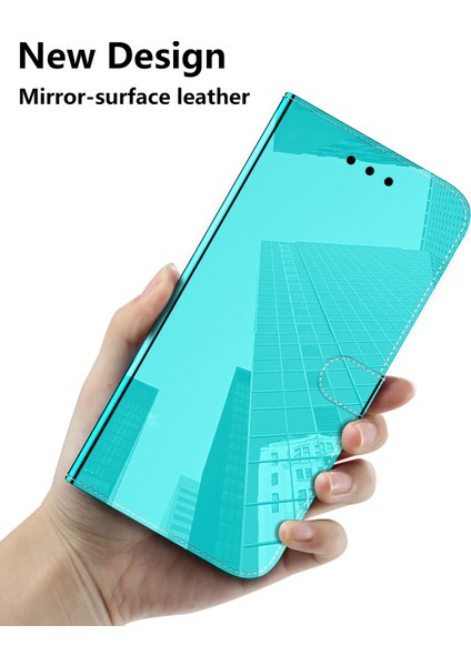 Samsung Galaxy M54 5g / F54 5g Pu Deri Stand Kılıfı Ayna Benzeri Yüzey Telefon Cüzdan Kapağı (Yurt Dışından) modelleri