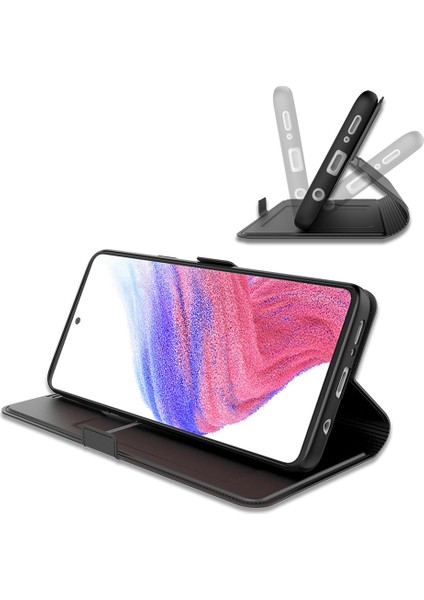 Samsung Galaxy A54 5g Kart Tutucu Pu Deri Stand Kapağı Tam Koruma Telefon Kılıfı (Yurt Dışından)