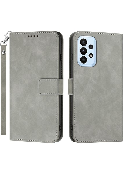 Samsung Galaxy A23 Cüzdan Folio Kapağı Pu Deri Dokulu Standı Telefon Kasası (Yurt Dışından)